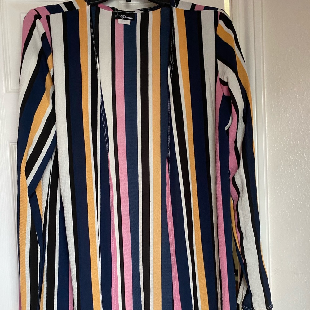 Multicolor long lightweight jacket